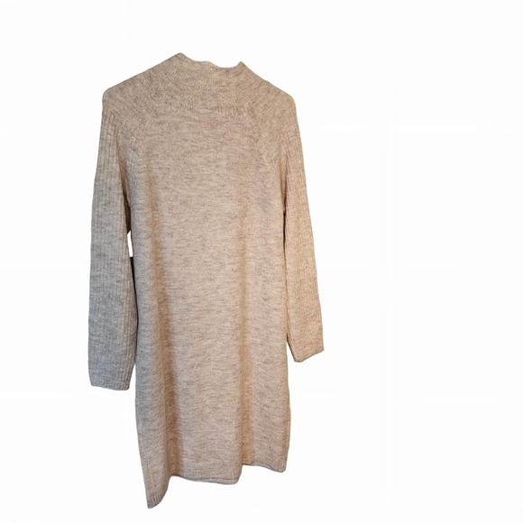 Stitchdrop Ribbed Sleeve Sweater Dress GREY size M - Picture 3 of 6